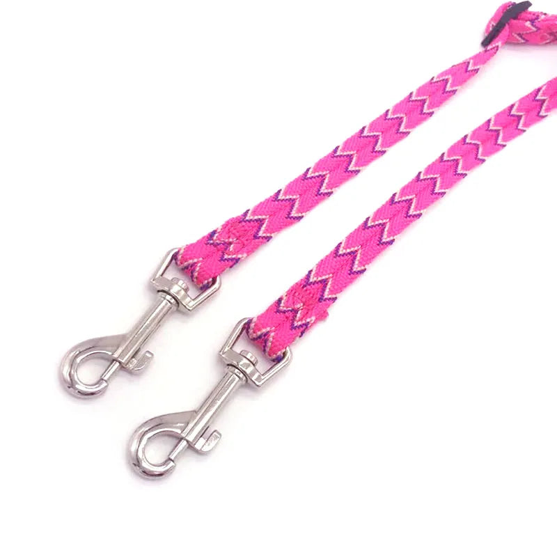 Two DOGS Leash Double Twin Lead Walking Leash Two Pets Cats Dual Couple Dog Leashes Nylon V Shape Leash for dog cat