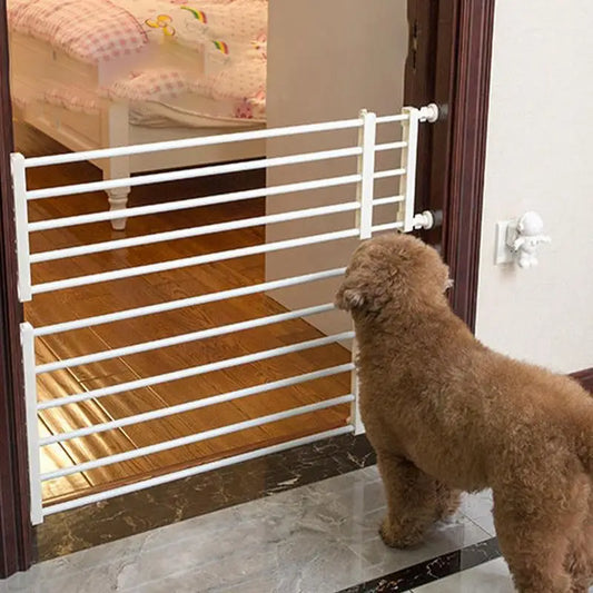 Retractable Dog Gate Extra Wide Dog Gate For Doorways Stairs Hallways Indoor Easy Installation Metal Pet Gates For Puppies cats
