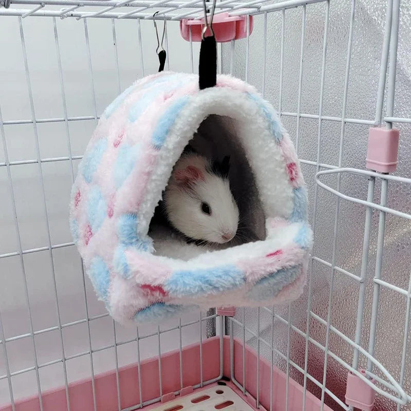 Cute Hamster House Winter Thickening Warm Soft Beds Brand New Small Animal Nest for Hamster Guinea Pig Rabbit Squirrel Pet Cage