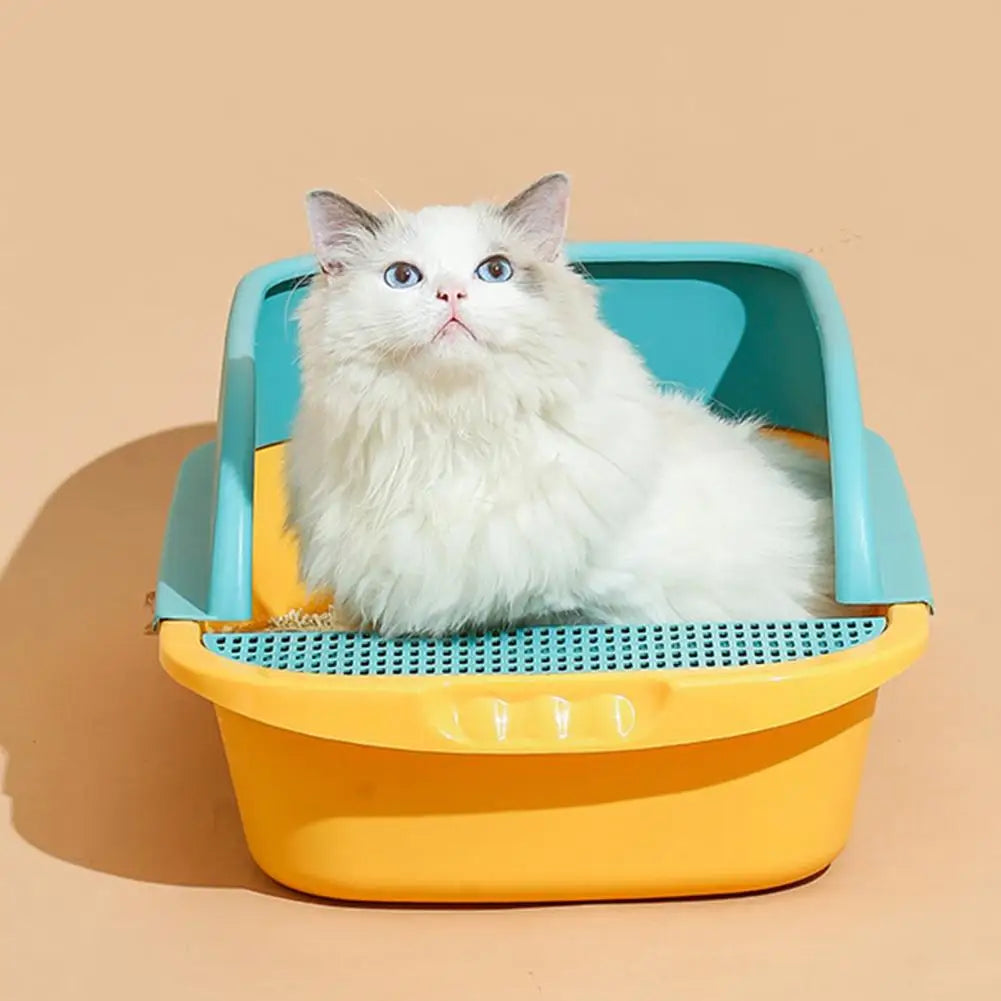 Cat Litter Box Detachable Fence Block Cat Toilet Smooth Edge Keep Clean  Sturdy Anti-deformed Kitty Litter Box