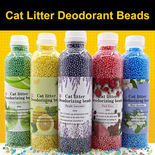 250ml Cat Litter Deodorant Beads For Kitten Toilet Artifact Pet Odor Activated Carbon Absorbs Kitty Sand Stink Cleaning Supplies