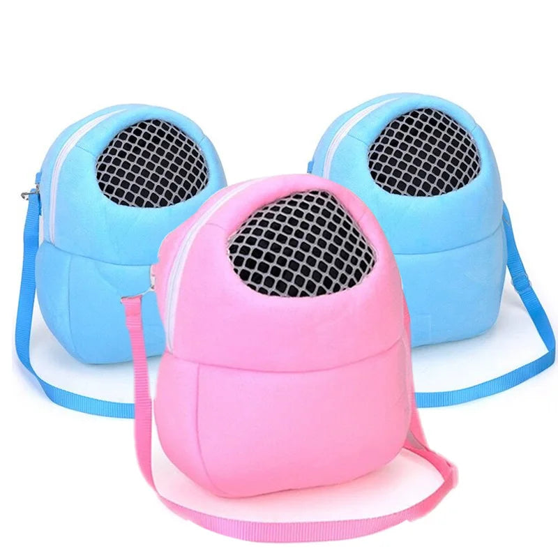 Small Pet Carrier Rabbit Cage Hamster Chinchilla Travel Warm Bags Cages Guinea Pig Carry Pouch Bag Breathable