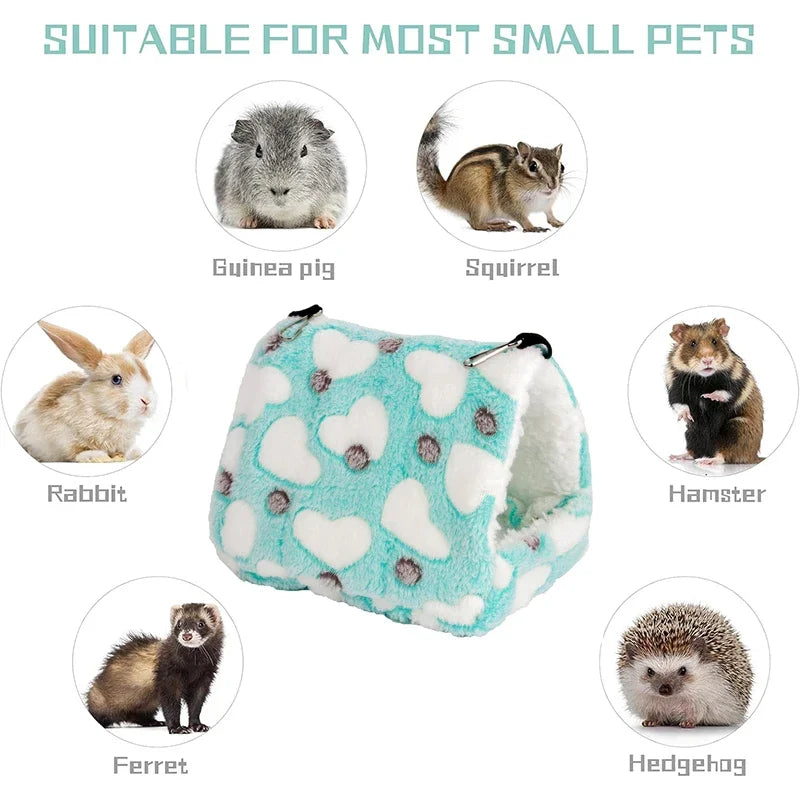 Cute Hamster House Winter Thickening Warm Soft Beds Brand New Small Animal Nest for Hamster Guinea Pig Rabbit Squirrel Pet Cage