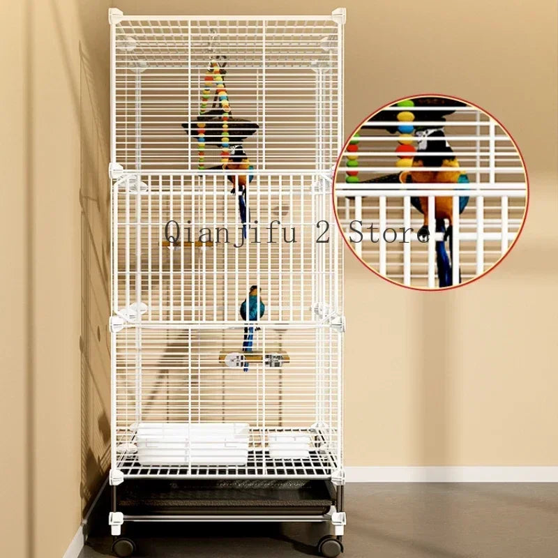Breeding Canari Bird Cages Outdoor Large Budgie Parrot Stand Bird Cages Feeder Pigeon Cage Pour Oiseaux Pet Products YY50BC